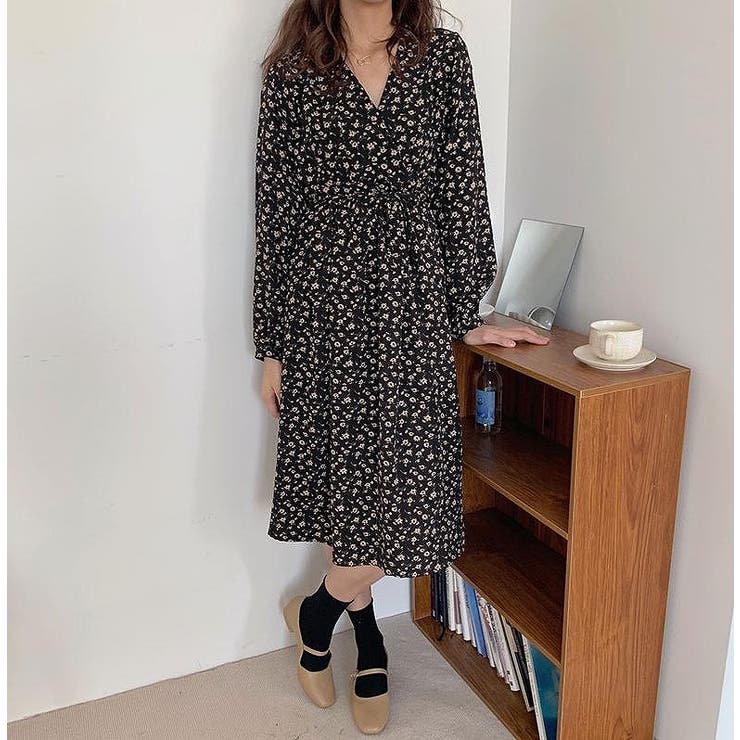 花柄リボン長袖ワンピース | Ulysses | 詳細画像6 