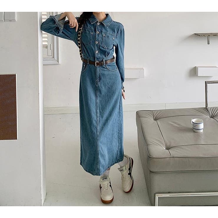 ブルー | デニム長袖ワンピース | Ulysses