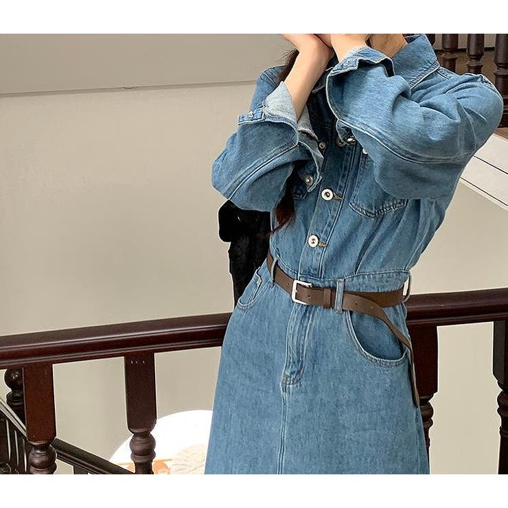 デニム長袖ワンピース | Ulysses | 詳細画像1 