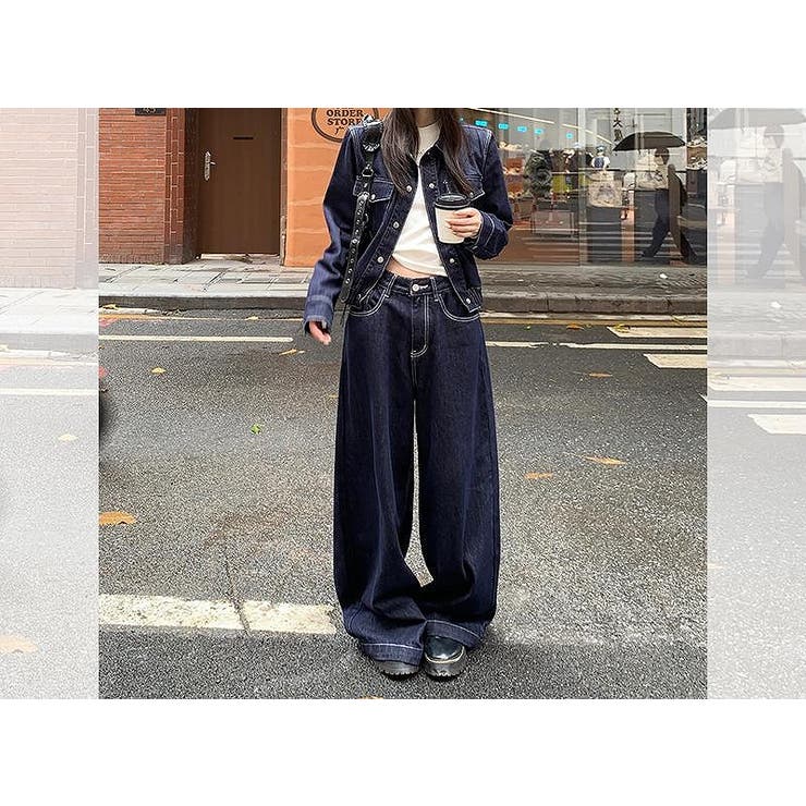 デニムショートジャケットパンツセットアップ[品番：NTRW0011254