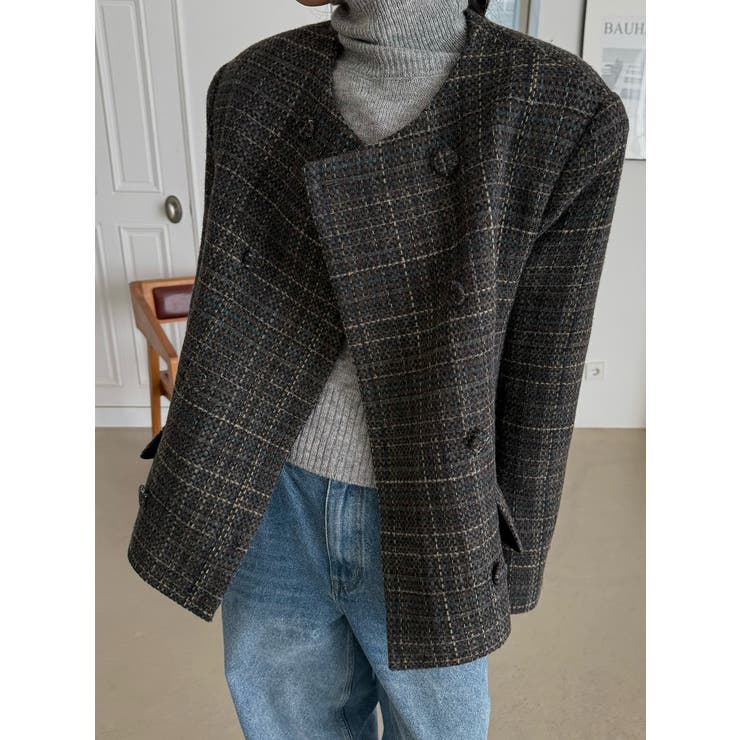 ダークグレー | ダブルブレストショートジャケット | Ulysses