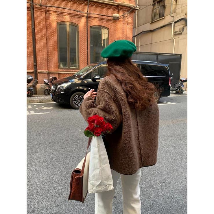 リバーシブル羊羔毛鹿の毛皮の綿毛ジャケット | Ulysses | 詳細画像7 