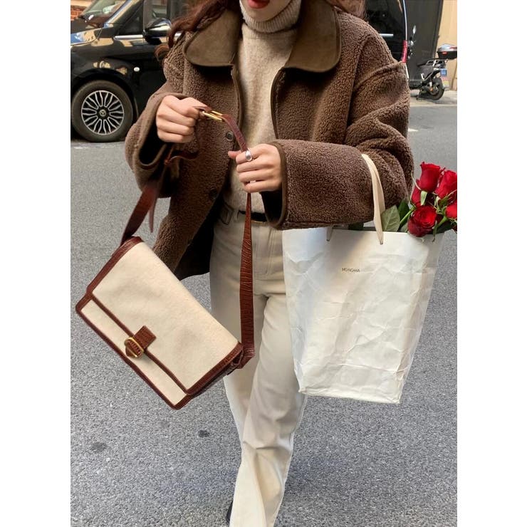 リバーシブル羊羔毛鹿の毛皮の綿毛ジャケット | Ulysses | 詳細画像8 