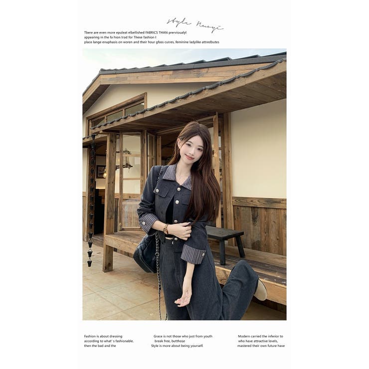 ショートシングルブレストジャケットワイドパンツセットアップ | Ulysses | 詳細画像4 