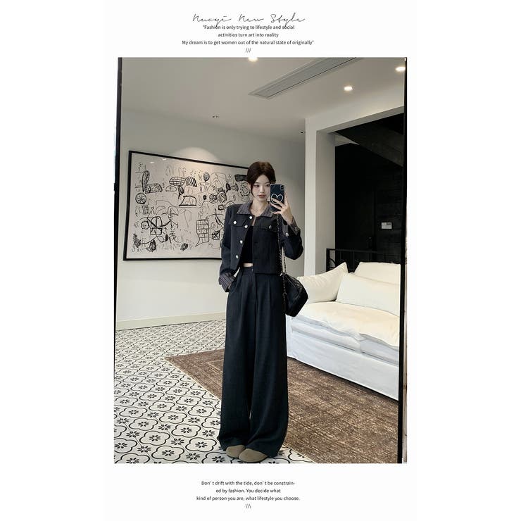 ショートシングルブレストジャケットワイドパンツセットアップ | Ulysses | 詳細画像5 