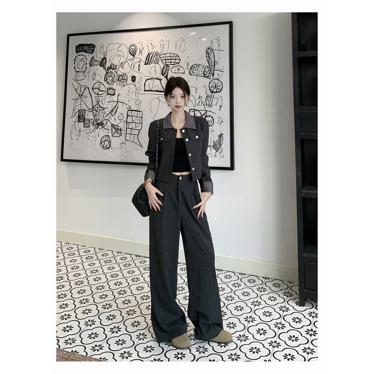 ショートシングルブレストジャケットワイドパンツセットアップ | Ulysses | 詳細画像6 