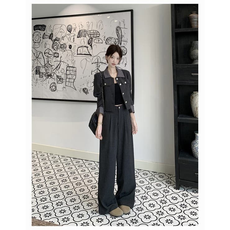 ショートシングルブレストジャケットワイドパンツセットアップ | Ulysses | 詳細画像7 