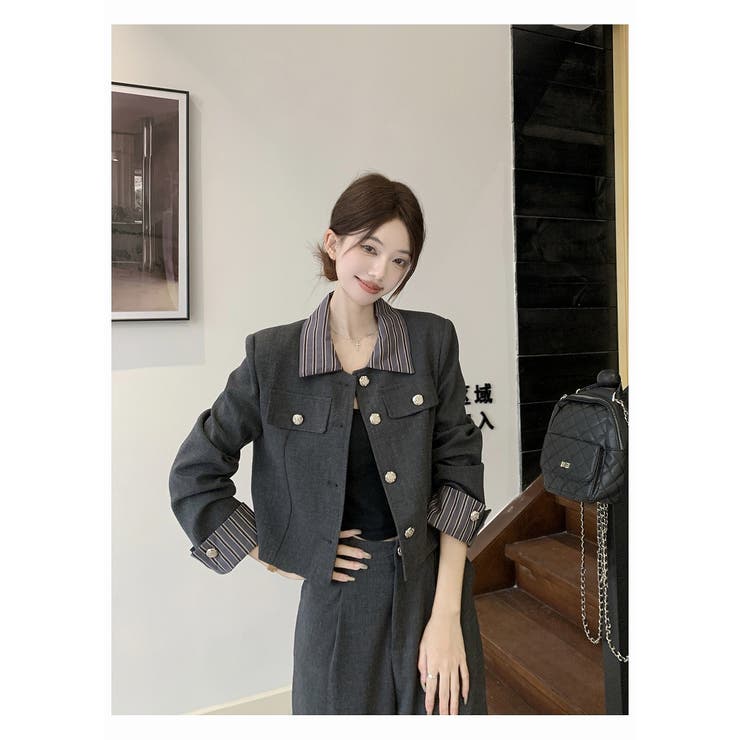 ショートシングルブレストジャケットワイドパンツセットアップ | Ulysses | 詳細画像8 