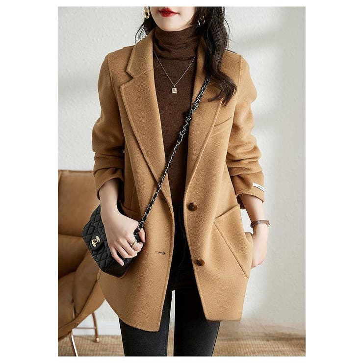 キャメル | リボン襟付きメルトンジャケット | Ulysses