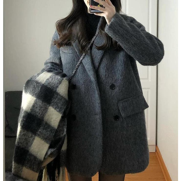 グレー | リボン襟付きジャケット | Ulysses