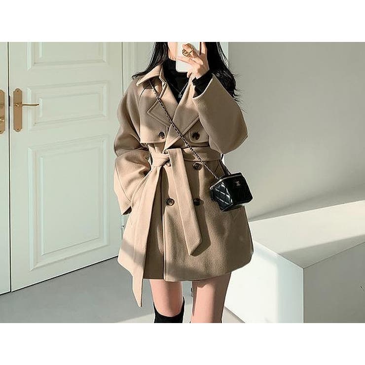 リボン襟付きダブルブレストメルトンジャケット | Ulysses | 詳細画像3 