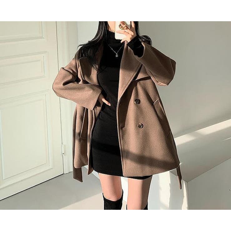 リボン襟付きダブルブレストメルトンジャケット | Ulysses | 詳細画像8 