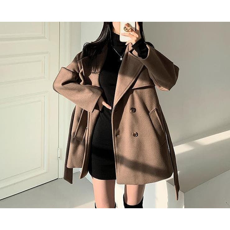 リボン襟付きダブルブレストメルトンジャケット | Ulysses | 詳細画像9 