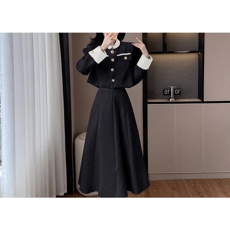 配色ショートジャケットスカートセットアップ | Ulysses | 詳細画像6 