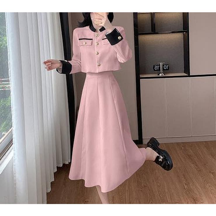 配色ショートジャケットスカートセットアップ | Ulysses | 詳細画像10 