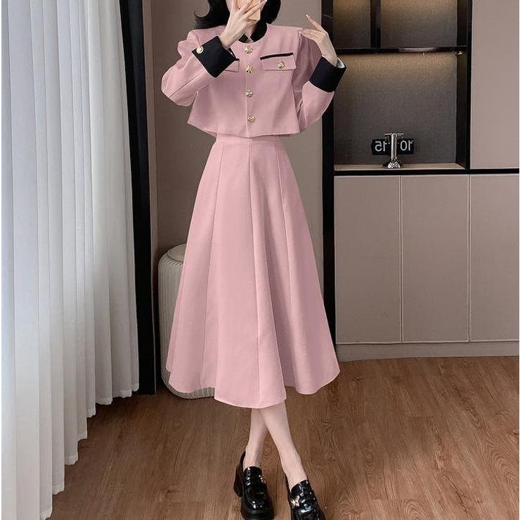 配色ショートジャケットスカートセットアップ | Ulysses | 詳細画像11 