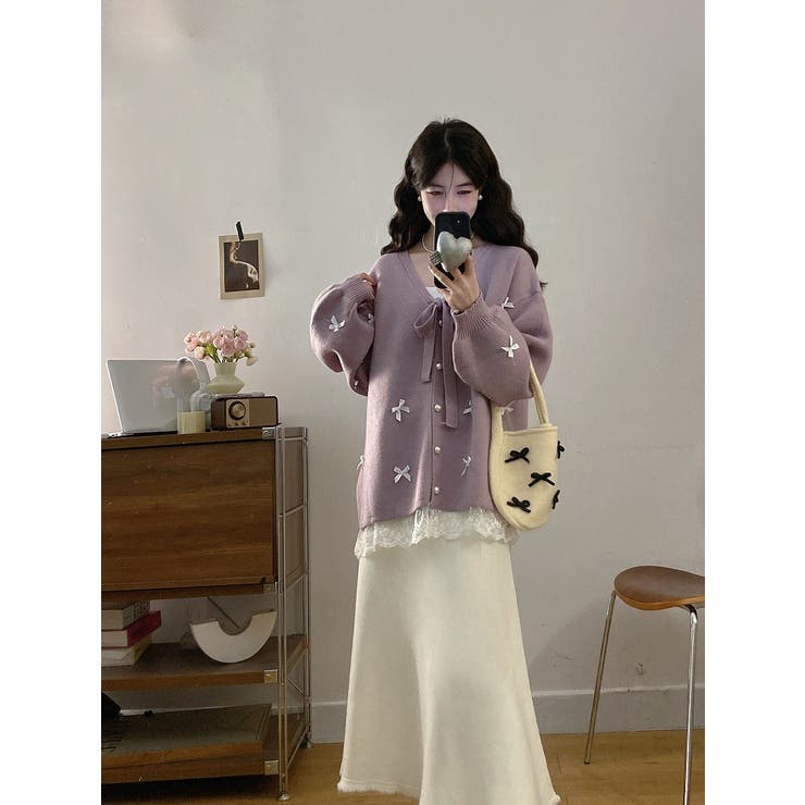 リボンVネックカーディガンジャケット | Ulysses | 詳細画像15 