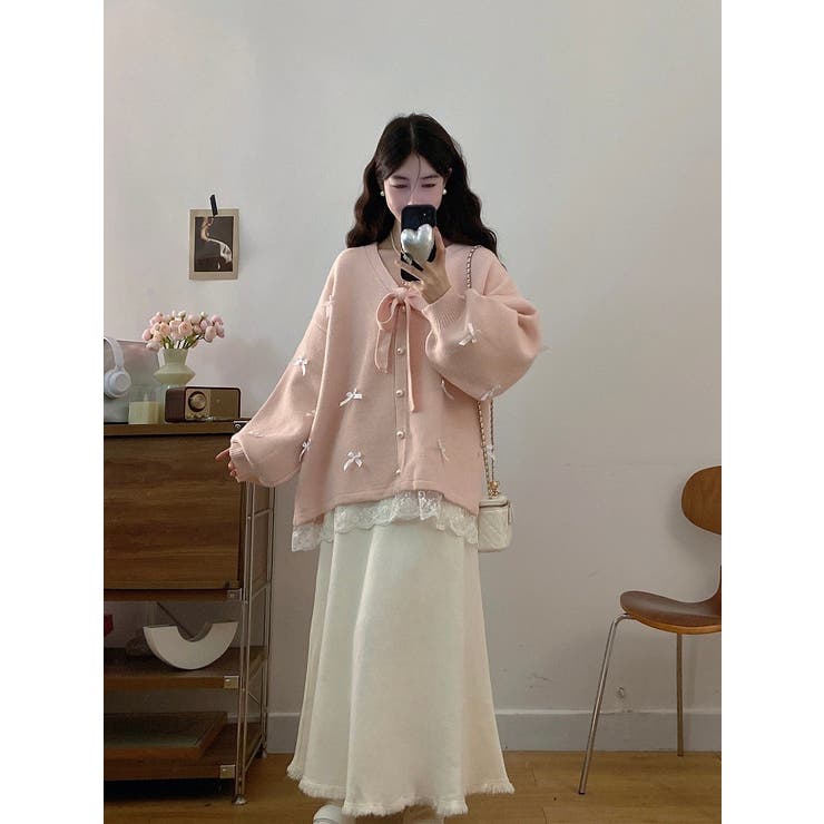 リボンVネックカーディガンジャケット | Ulysses | 詳細画像18 