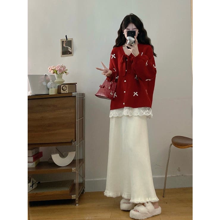 リボンVネックカーディガンジャケット | Ulysses | 詳細画像20 