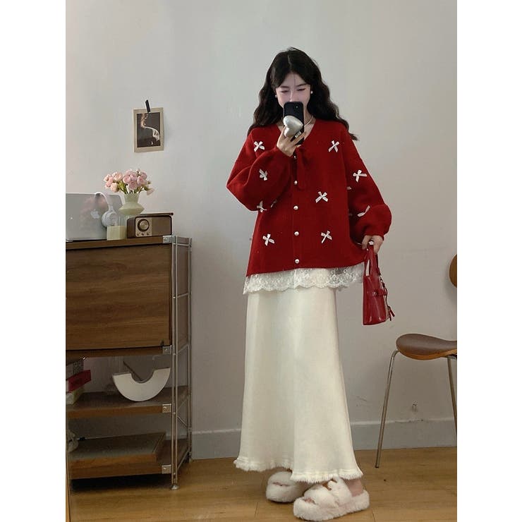 リボンVネックカーディガンジャケット | Ulysses | 詳細画像21 