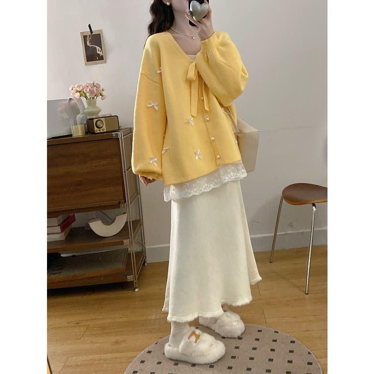 リボンVネックカーディガンジャケット | Ulysses | 詳細画像25 