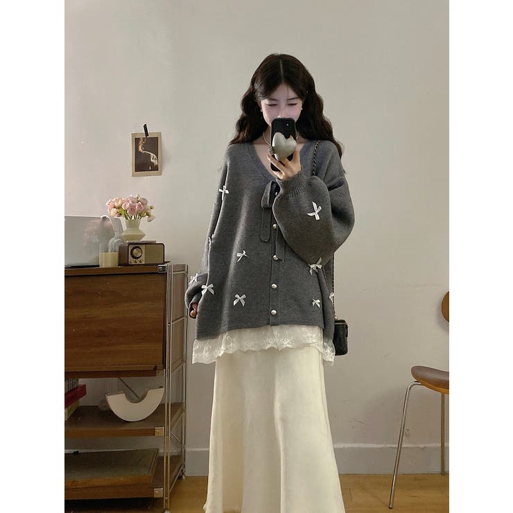 リボンVネックカーディガンジャケット | Ulysses | 詳細画像30 