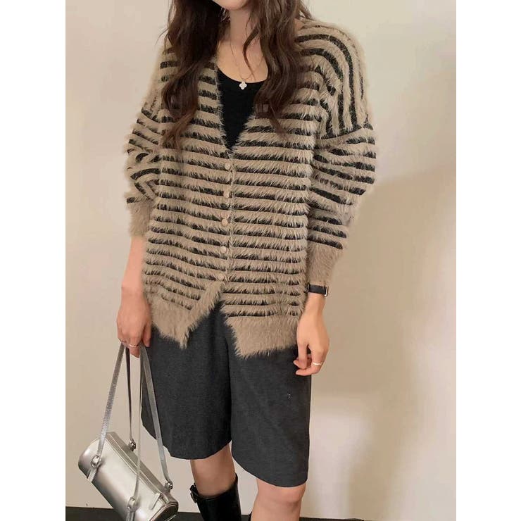 モカ | ボーダーカーディガンジャケット | Ulysses