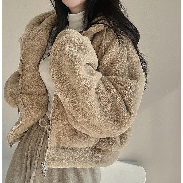 ショートフード付き羊羔毛ジャケット | Ulysses | 詳細画像7 