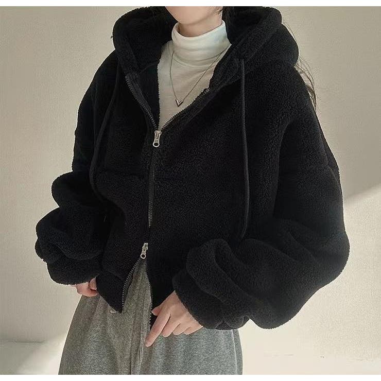 ショートフード付き羊羔毛ジャケット | Ulysses | 詳細画像11 