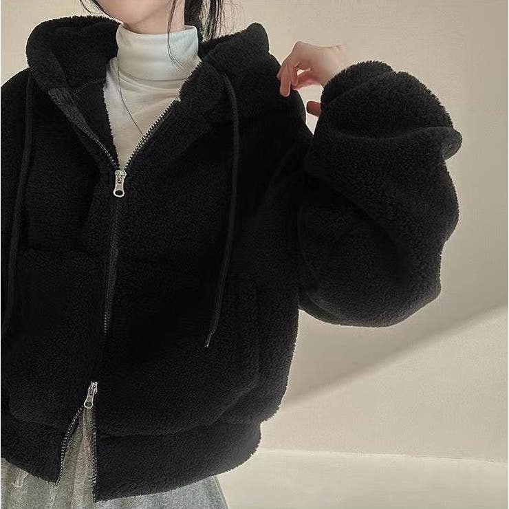 ショートフード付き羊羔毛ジャケット | Ulysses | 詳細画像12 