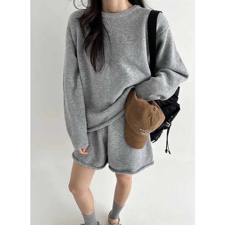 ニットクルーネックトップスショートパンツセットアップ | Ulysses | 詳細画像3 