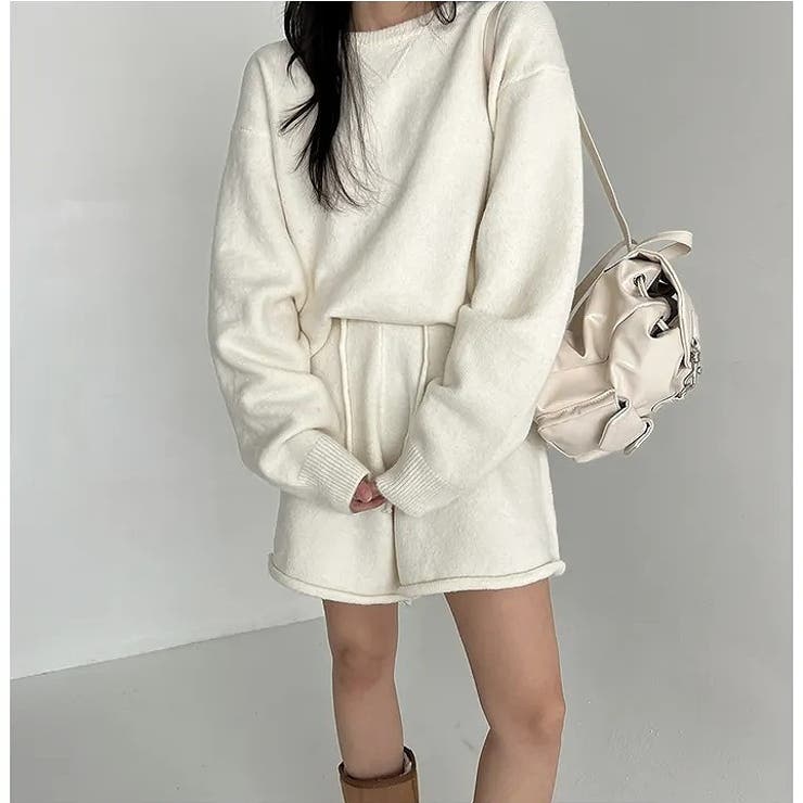 ニットクルーネックトップスショートパンツセットアップ | Ulysses | 詳細画像7 