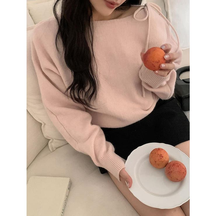 リボンオフショルダーニットトップス | Ulysses | 詳細画像7 