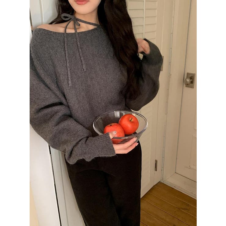 リボンオフショルダーニットトップス | Ulysses | 詳細画像12 