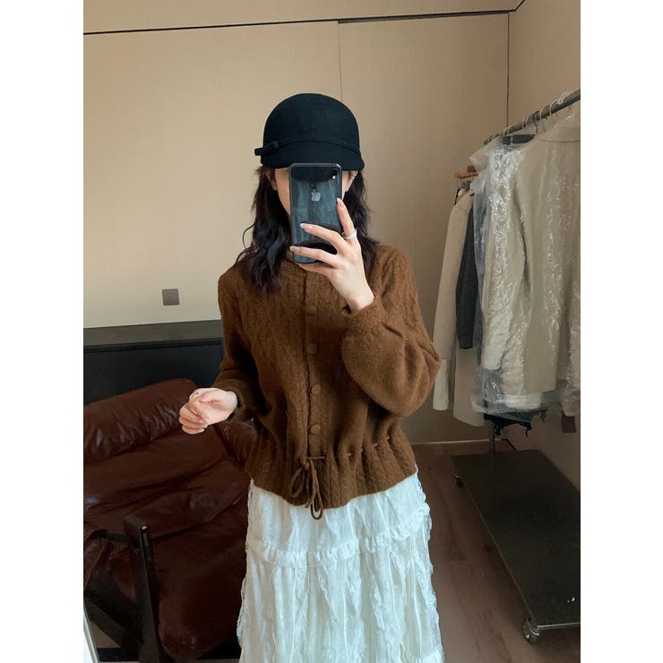 ブラウン | リボンニットトップス | Ulysses