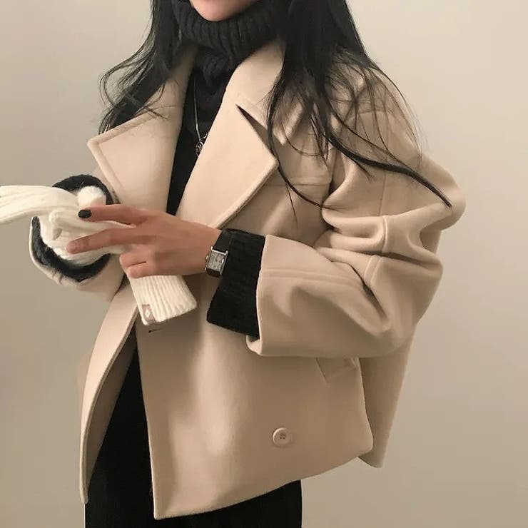 襟付きダブルブレストショートメルトンジャケット | Ulysses | 詳細画像3 