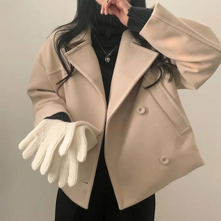 襟付きダブルブレストショートメルトンジャケット | Ulysses | 詳細画像4 