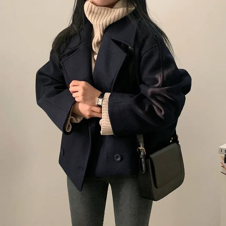 襟付きダブルブレストショートメルトンジャケット | Ulysses | 詳細画像9 