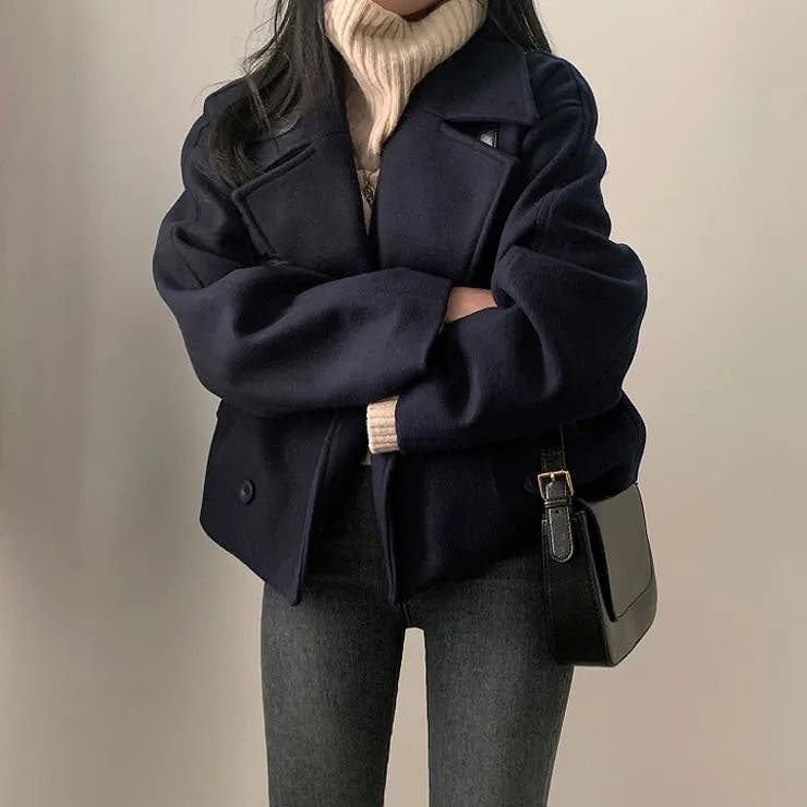 襟付きダブルブレストショートメルトンジャケット | Ulysses | 詳細画像11 