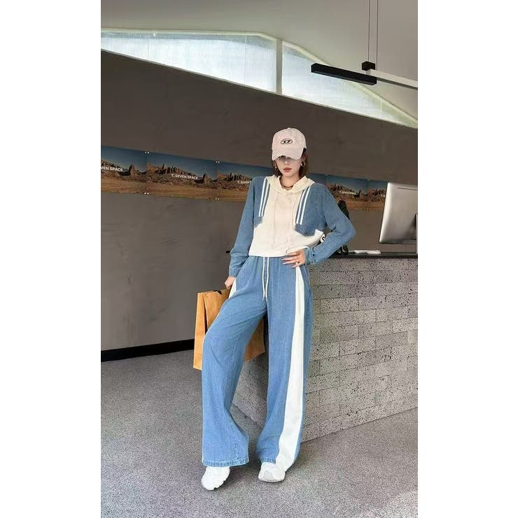 スウェット切り替えデニムトップスパンツセットアップ | Ulysses | 詳細画像5 