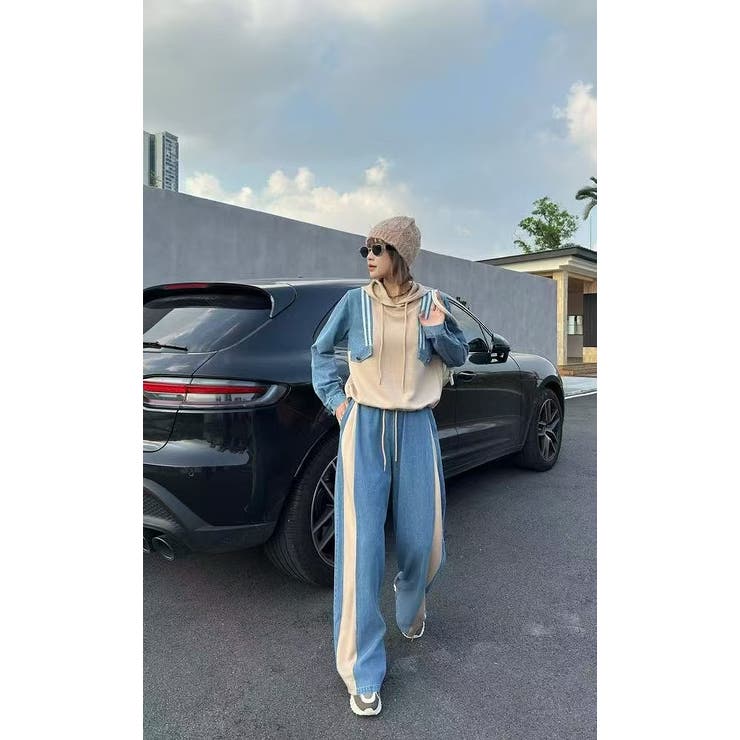 スウェット切り替えデニムトップスパンツセットアップ | Ulysses | 詳細画像8 