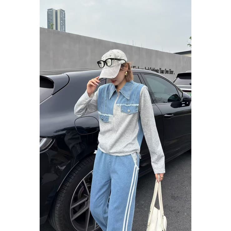 スウェット切り替えデニムトップスパンツセットアップ | Ulysses | 詳細画像6 