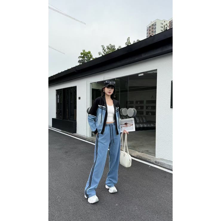 スウェット切り替えデニムトップスパンツセットアップ | Ulysses | 詳細画像6 