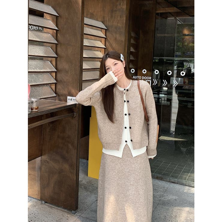 ニット切り替えシングルブレストトップススカートセットアップ | Ulysses | 詳細画像2 