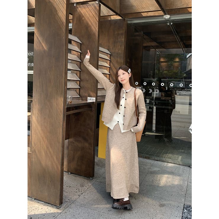 ニット切り替えシングルブレストトップススカートセットアップ | Ulysses | 詳細画像3 