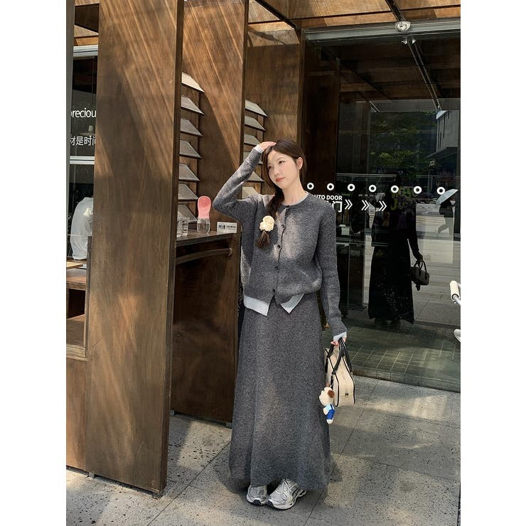 ニット切り替えシングルブレストトップススカートセットアップ | Ulysses | 詳細画像6 