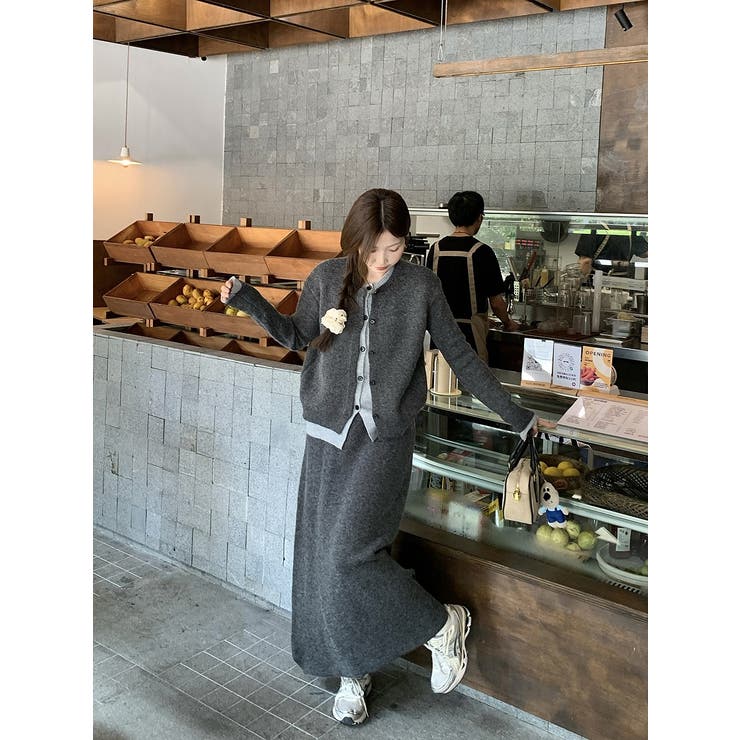 ニット切り替えシングルブレストトップススカートセットアップ | Ulysses | 詳細画像7 