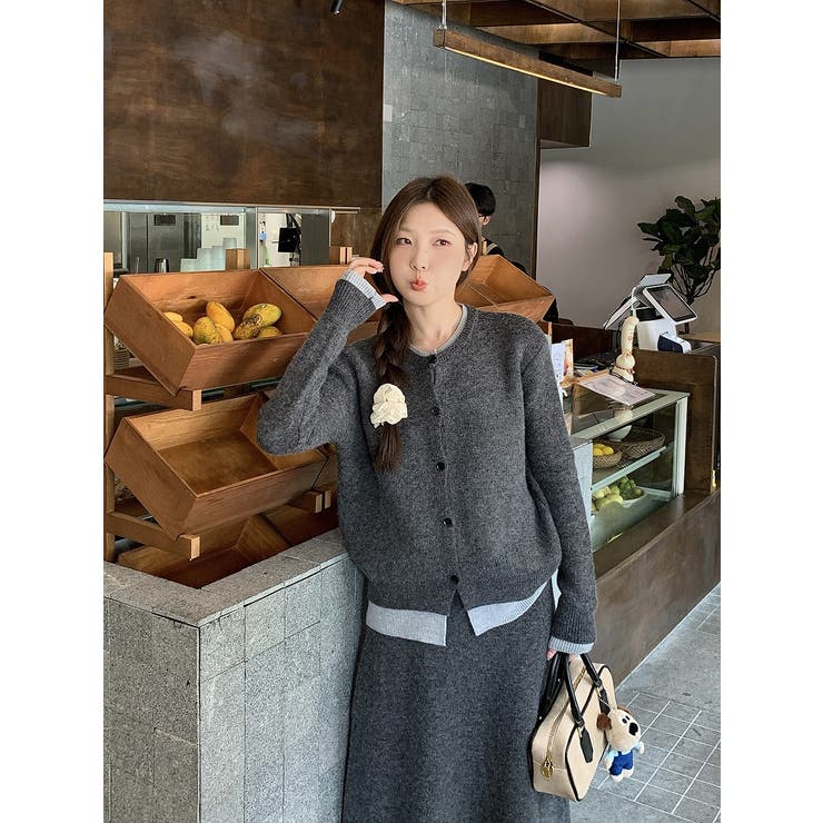 ニット切り替えシングルブレストトップススカートセットアップ | Ulysses | 詳細画像8 