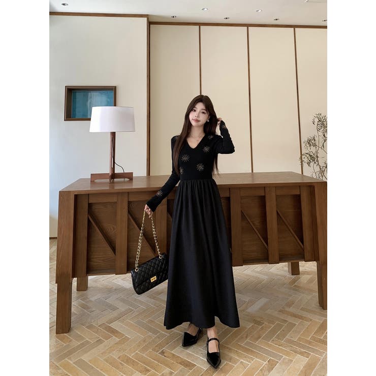 ラインストーン長袖ワンピース | Ulysses | 詳細画像5 