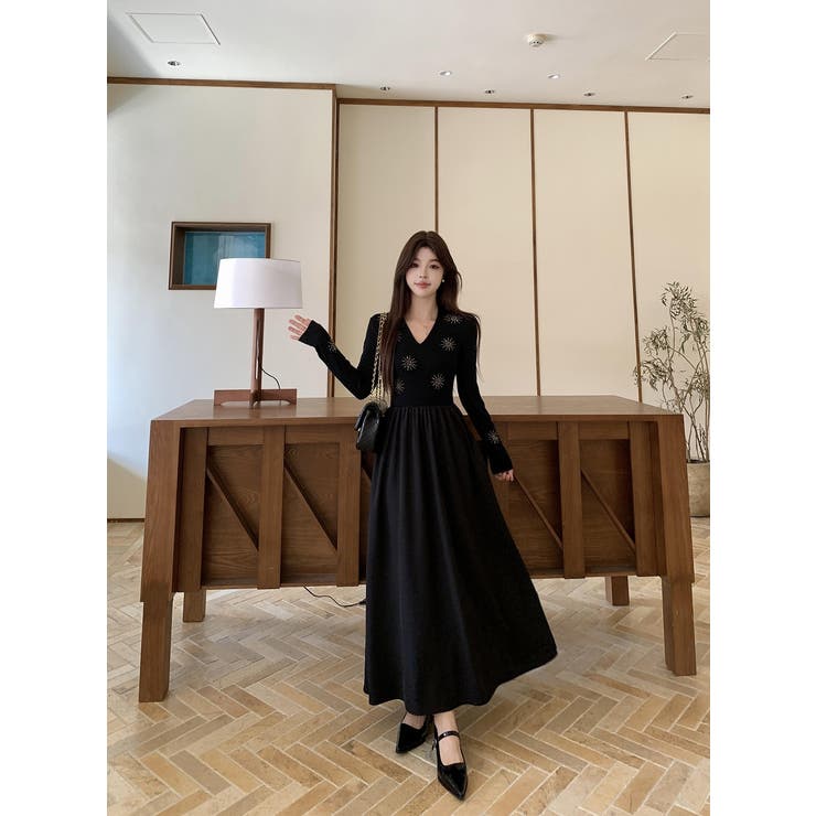 ラインストーン長袖ワンピース | Ulysses | 詳細画像7 